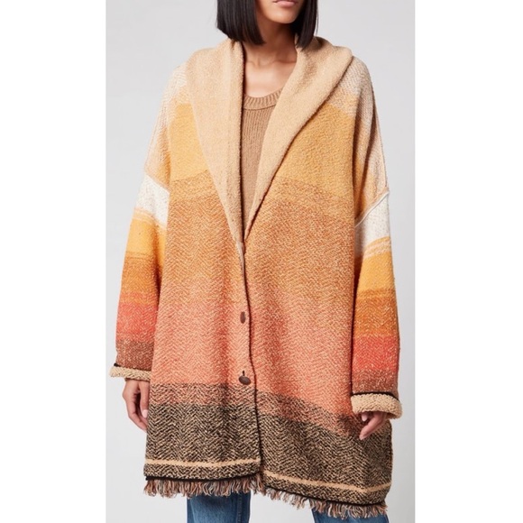 Free People Sweaters - Free People Sunset Park Cardigan Oversized Duster Sweater Boho Size Large